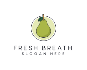 Juicy Pear Fruit logo design