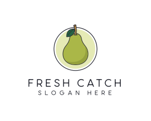 Juicy Pear Fruit logo design