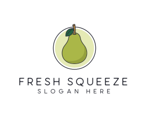 Juicy Pear Fruit logo design