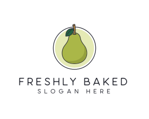 Juicy Pear Fruit logo design