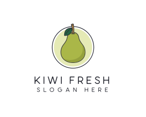 Juicy Pear Fruit logo design