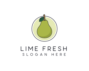 Juicy Pear Fruit logo design