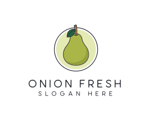 Juicy Pear Fruit logo design