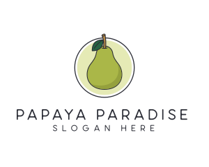 Juicy Pear Fruit logo design