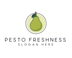 Juicy Pear Fruit logo design