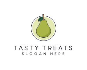 Juicy Pear Fruit logo design