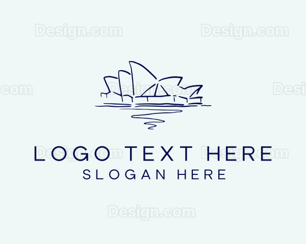 Minimalist Sydney Opera House Logo