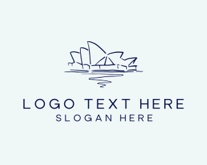 Minimalist Sydney Opera House logo