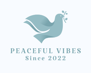 Peace Dove Catholic Bird logo design