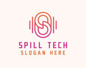 Media Tech Letter S logo design