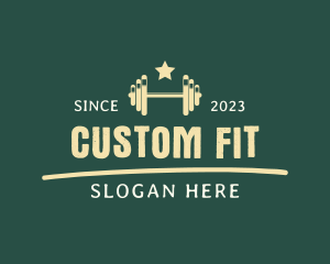 Fitness Barbell Gym logo design