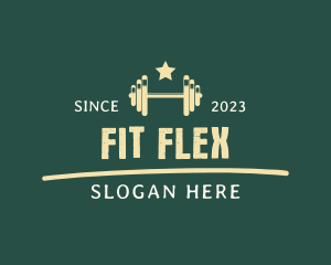 Fitness Barbell Gym logo design