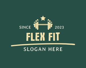 Fitness Barbell Gym logo design