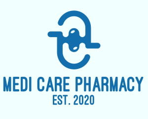 Blue Medical Pharmacy  logo design