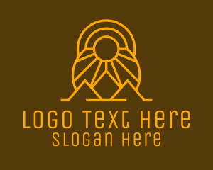 Golden Sunset Mountain Outdoor  Logo