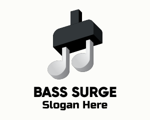 Plug Musical Note logo design