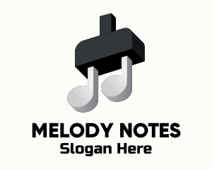 Plug Musical Note logo design