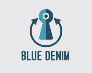 Blue Keyhole Webcam logo design