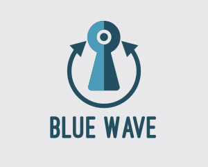 Blue Keyhole Webcam logo design