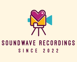 Heart Video Record logo design