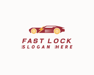 Fast Lightning Car logo design