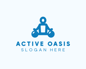 Blue Fitness Gym Instructor logo design