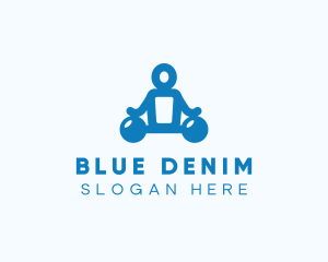 Blue Fitness Gym Instructor logo design