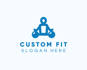 Blue Fitness Gym Instructor logo design