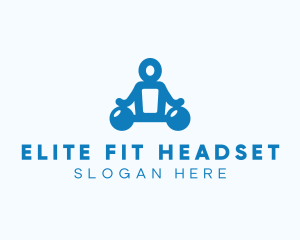 Blue Fitness Gym Instructor logo design