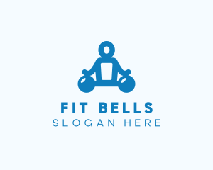 Blue Fitness Gym Instructor logo design