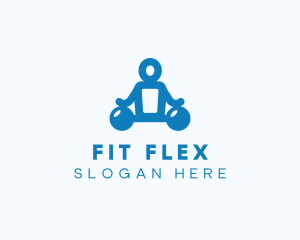 Blue Fitness Gym Instructor logo design