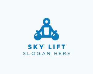 Blue Fitness Gym Instructor logo design