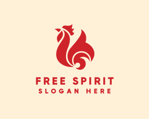 Tribal Chicken Rooster  logo design