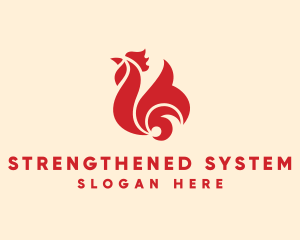 Tribal Chicken Rooster  logo design