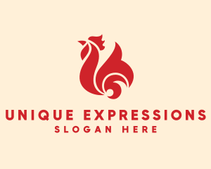 Tribal Chicken Rooster  logo design