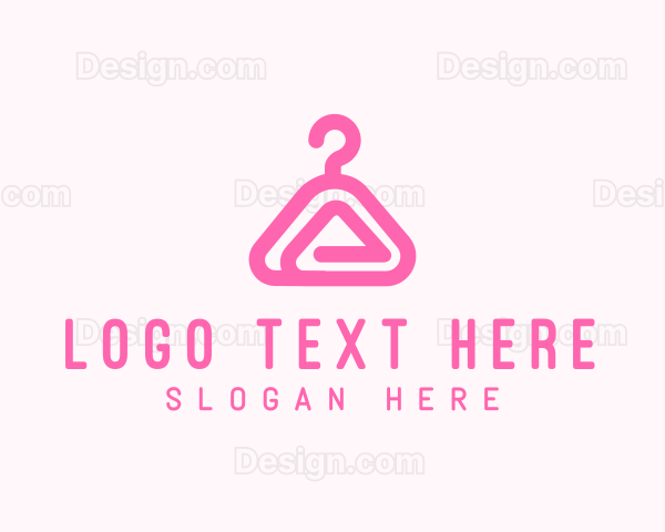 Pink Hanger Letter A Logo