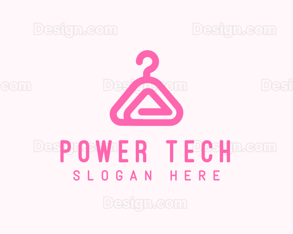 Pink Hanger Letter A Logo