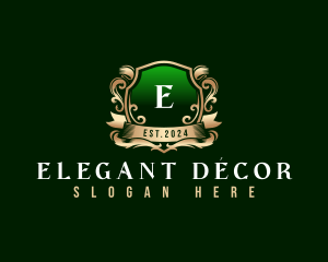 Elegant Crest Shield logo design