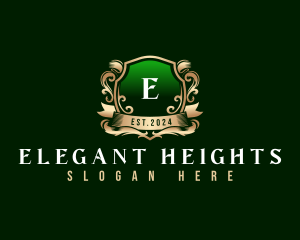 Elegant Crest Shield logo design