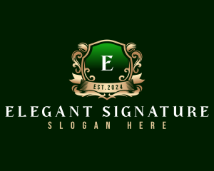 Elegant Crest Shield logo design