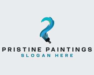 Paint Refurbish Paintbrush logo design