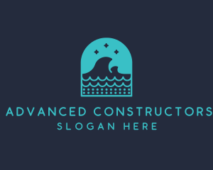 Surf Ocean Waves logo design