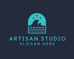 Surf Ocean Waves logo design