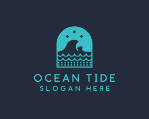 Surf Ocean Waves logo design