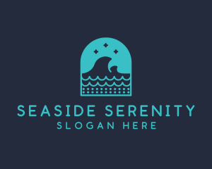 Surf Ocean Waves logo design