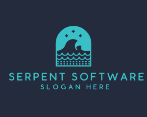 Surf Ocean Waves logo design