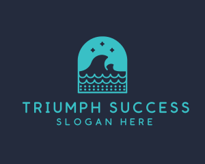 Surf Ocean Waves logo design