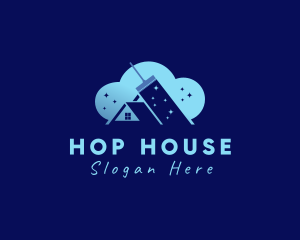 House Roof Cleaning logo design