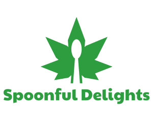 Edible Cannabis Spoon logo design