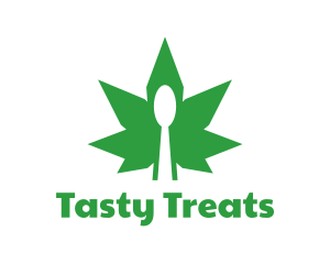 Edible Cannabis Spoon logo design